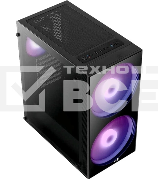 Компьютерный корпус Aerocool / Formula Python (3xUSB, 2xAudio, 0.5 мм,2x200 мм FAN, прозрачная стенка-закаленное стекло, ATX, без БП)