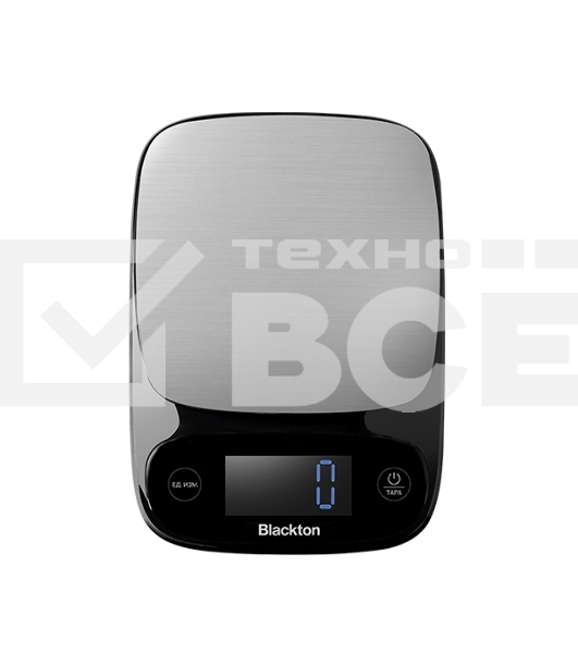 Весы кухонные Blackton Bt KS112 Black, тип управления: сенсорное, дисплей LCD, количество высокочувствительных датчиков: 1, выбор единиц измерения: грамм, килограмм, фунт:унция, миллилитр (молоко, вода), жидкая унция, унция, интервал измерения: 1 г, макси