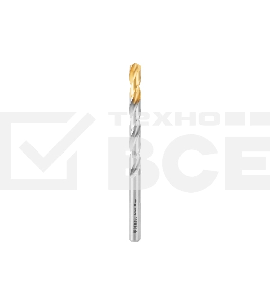 Набор сверл по металлу Denzel 2-8мм, Р6М5-TiN, Golden Tip, 6 шт 723000