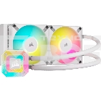 Система жидкостного охлаждения Corsair iCUE H100i ELITE CAPELLIX XT (240мм, белый, RGb/Fans: 2x120мм, 65.57CFM, 34.1dBA, 2400RPM/S: 1851, 1700, 1200, 115x, 2011, 2066, AM5, AM4), фото 1