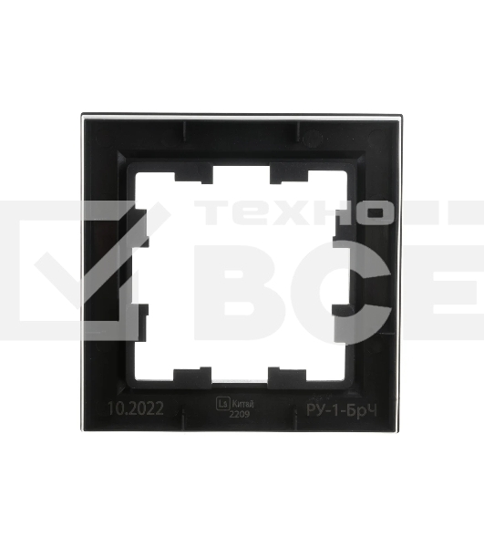 Рамка 1-мест. IEK BRITE РУ-1-БрЧ черный