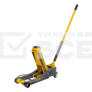 Домкрат гидравлический подкатной Denzel 3,8 т, 110-580 мм, быстрый подъем, низкий подхват, проф. 51251