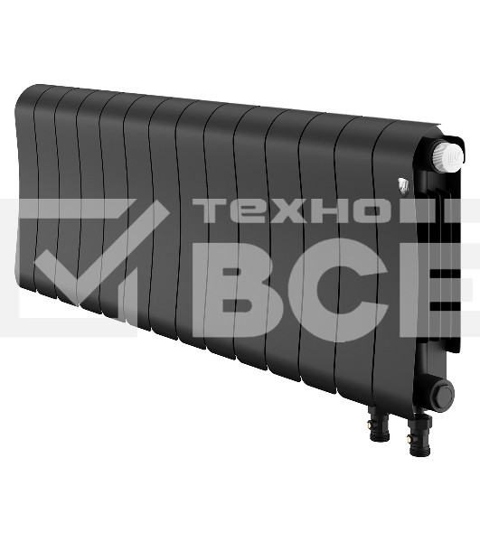 Радиатор биметаллический Royal Thermo Infinity 300 Noir Sable VR80 - 14 секц.