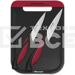 Набор ножей кухонных Rondell Arsenale RD-1975 компл.: 3 предм. разд. дос. черный/красный блистер