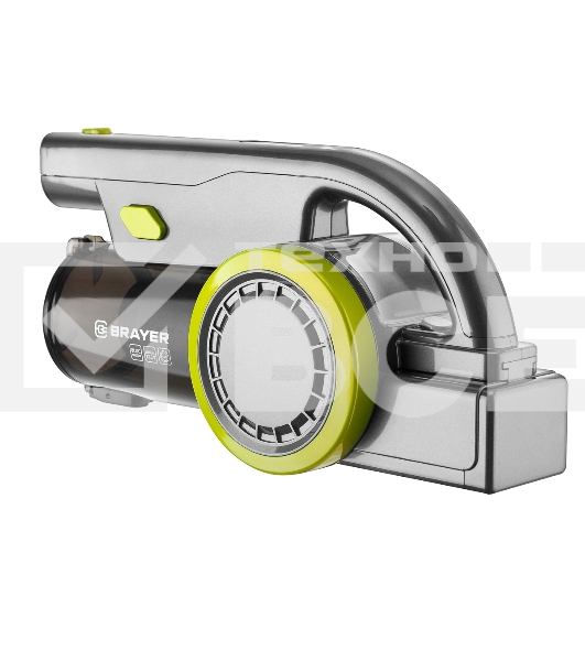 Пылесос вертикальный BRAYER BR4262 черный/желтый, питание от аккумулятора, 200 Вт, уборка сухая, пылесборник 1 л