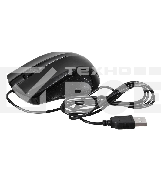 Мышь проводная Acer OMW010 черный, 1200 dpi, USB, кнопки - 3