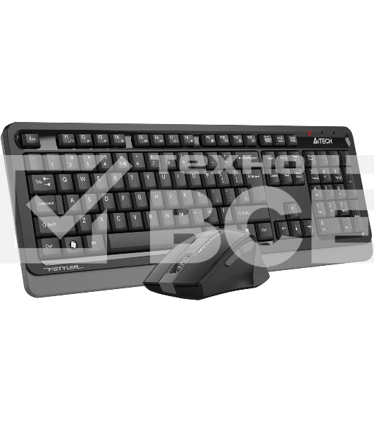 Комплект клавиатура+мышь A4Tech FStyler FG1035 беспроводной, USB, 2000 DPI, чёрный/серый