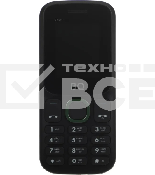 Мобильный телефон BQ 1848 Step+ черный/зеленый