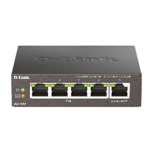 Коммутатор D-Link DGS-1005P/B3A, 5×1 Гбит/с, неуправляемый