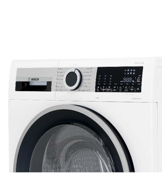 Сушильная машина Bosch WQG1420AME белый, 9 кг, сушка - конденсационная, программ - 15, 59.8 x 84.2 x 64.8 см