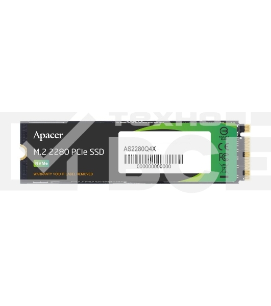 Накопитель SSD Apacer 2TB, PCIe 4.0 x4, M.2 2280, NVMe, R/W 5000/4400, с радиатором