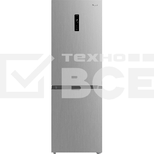 Холодильник Weissgauff WRK 185 Total NoFrost Inverter нержавеющая сталь двухкамерный 205/86л морозилка снизу