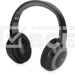 Гарнитура накладные Digma BT-15 черный/серый беспроводные bluetooth оголовье