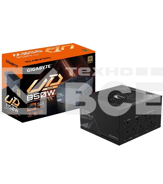 Блок питания Gigabyte UD850GM PG5 V2 GP-UD850GM PG5 850W, 80Plus, Gold, Полностью модульный, PCIe Gen 5.0 compatible 28200-U85GP-2EUR