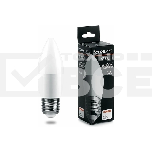 Лампа светодиодная FERON PRO LB-1306 (38052) 6вт Е27 дневной матовая свеча