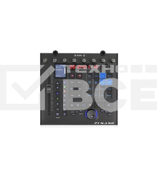Контроллер MIDI [110205A2016] Icon [P1 Nano] Компактный однофейдерный DAW контроллер,, 4-х дюймовый сенсорный дисплей, 8 двухфункциональных энкодеров, 12-сегментный светодиодный дисплей SMPTE, beat clock, Jog Wheel, функциональные кнопки, USB-C