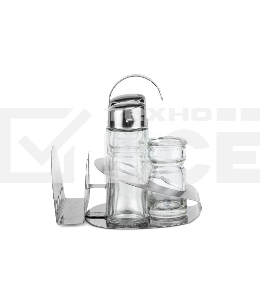 Набор для специй LARA LR08-02 4 предм: солонка, перечница х40 мл, подставка для зубочисток, салфетница