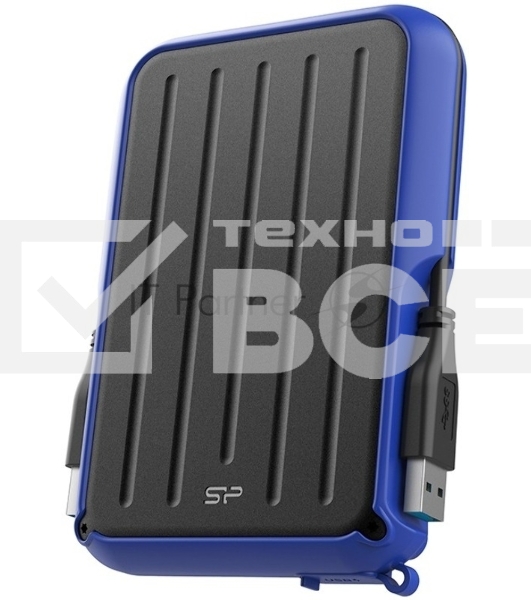 Внешний HDD 2.5' Silicon Power Armor A66, 2TB, USB 3.2 Gen 1 Type-A, 5400 rpm, черно-синий