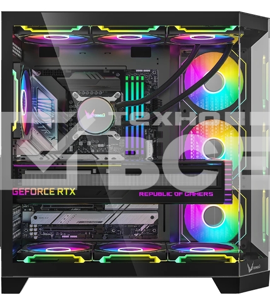 Компьютерный корпус AeroCool/Formula Crystal Z6 Floe черный без БП ATX 4x120mm 2xUSB3.0 1xUSB3.1 audio bott PSU