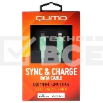 Кабель QUMO, MFI С94, Type-C на MFI Apple 8 pin, силиконовый, 1м, 2,22A, 9V, 20W, PD (зеленый), фото2