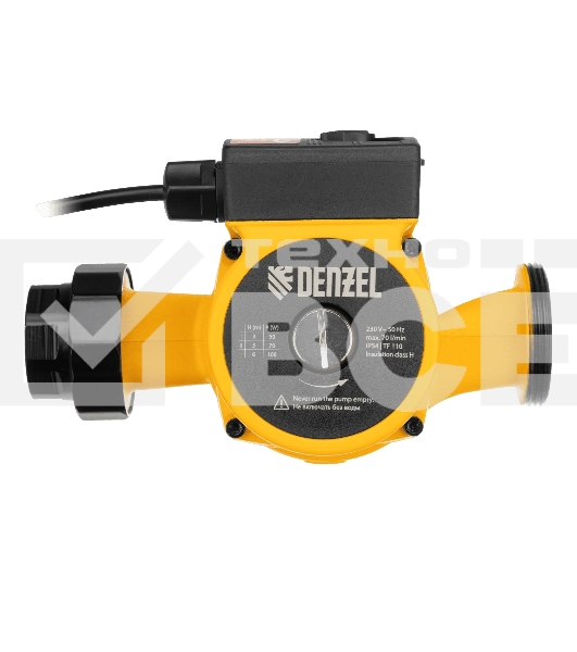 Циркуляционный насос Denzel CP32-6, напор 6 м, 70 л/мин, 1 м кабель, монт. длина 180 мм