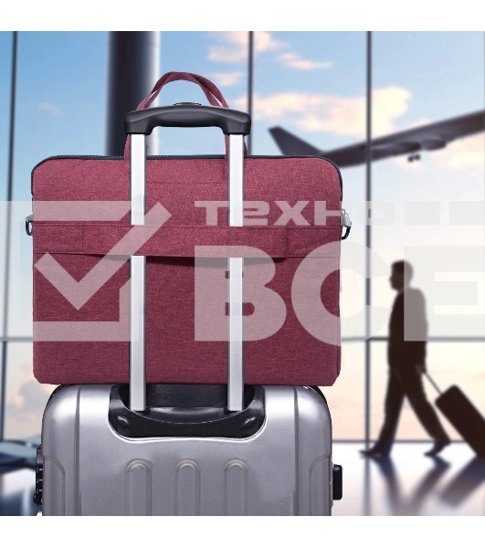 Сумка для ноутбука 15.6' Portcase KCB-165 Bordo бордовый нейлон/полиэстер
