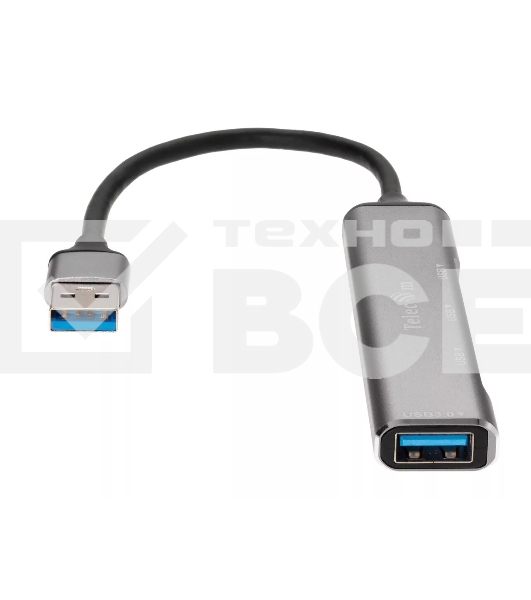 Переходник USB 3.0 -->USB3.0+3 USB2.0, Aluminum Shell, 0.2м Telecom <TA308U>