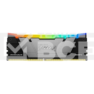 Оперативная память Kingston Fury Renegade, DDR4, 32GB (1x32GB), 3200MHz, CL16, с радиатором, RGB, серебристый/чёрный
