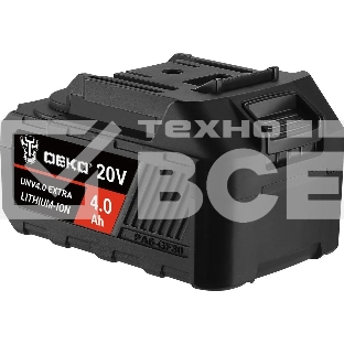 Батарея аккумуляторная Deko UNV4.0 EXTRA 20В, 4.0Ач, Li-Ion 063-4496