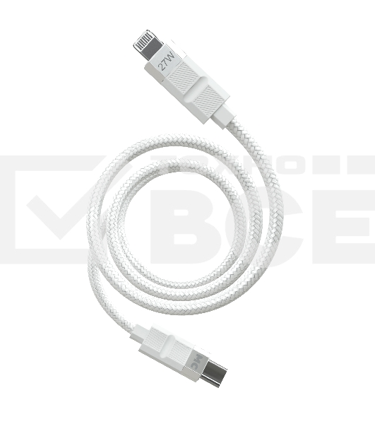 Дата-кабель MORE CHOICE (4620202555045) K87ia USB 3.0A PD 27W для Lightning ng 8-pin Type-C - 1м, белый