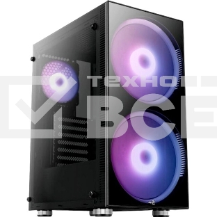 Компьютерный корпус Aerocool / Formula Python (3xUSB, 2xAudio, 0.5 мм,2x200 мм FAN, прозрачная стенка-закаленное стекло, ATX, без БП)