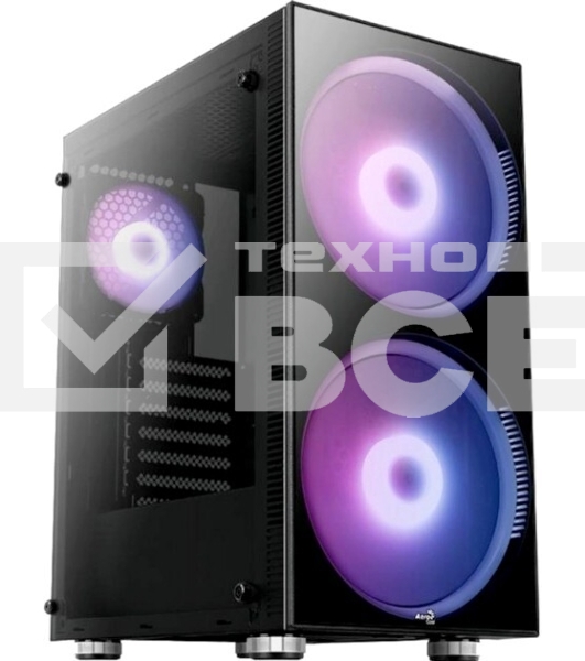Компьютерный корпус Aerocool / Formula Python (3xUSB, 2xAudio, 0.5 мм,2x200 мм FAN, прозрачная стенка-закаленное стекло, ATX, без БП)