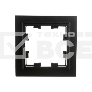 Рамка 1-мест. IEK BRITE РУ-1-БрЧ черный