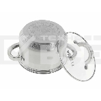 Набор посуды из нержавеющей стали со стеклянными крышками KELLI KL-4246 6 пред. 16 см -2,1; 18- см-2,9; 20 см-3,9 литра. 7-ми слойное капсульное дно. Индукция, фото3