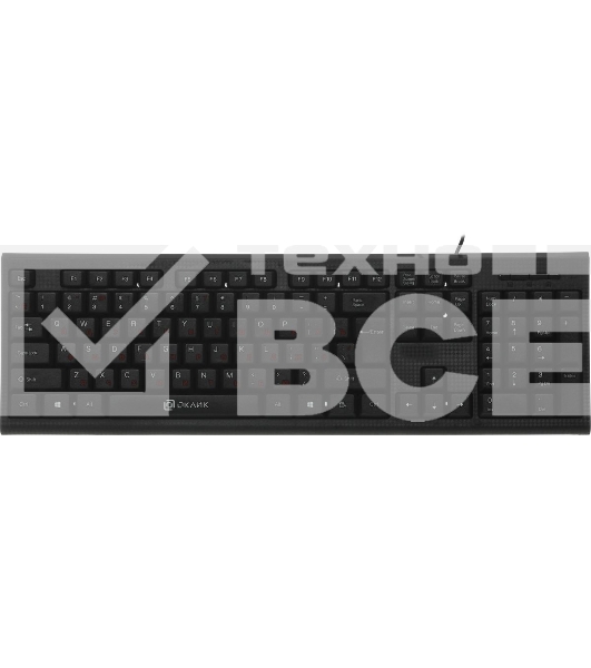 Клавиатура проводная Oklick 120M, USB, черный