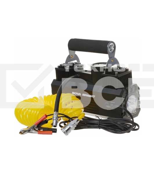 Компрессор Nova Bright АК-65 металлический корпус, LED-фонарь, пластик.кейс 47160