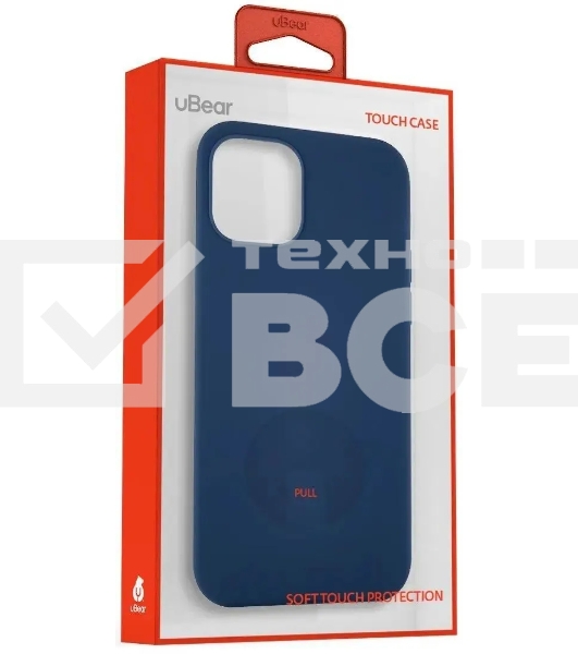 Чехол (клип-кейс) UBEAR Touch Case, для Apple iPhone 12 mini, темно-синий cs61db54th-i20