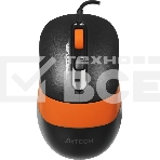 Мышь проводная A4Tech Fstyler FM10 черный/оранжевый, 1600 dpi, USB, кнопки - 4, фото 1
