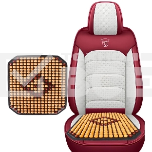 NOVA BRIGHT (коврик) массажная деревянная, бежевая с рисунком, противоскользящая основа 48144