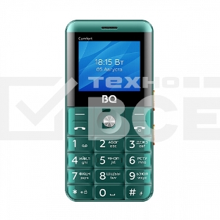 Мобильный телефон BQ 2006 Comfort зеленый/черный