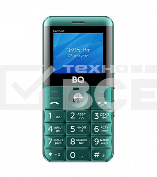 Мобильный телефон BQ 2006 Comfort зеленый/черный