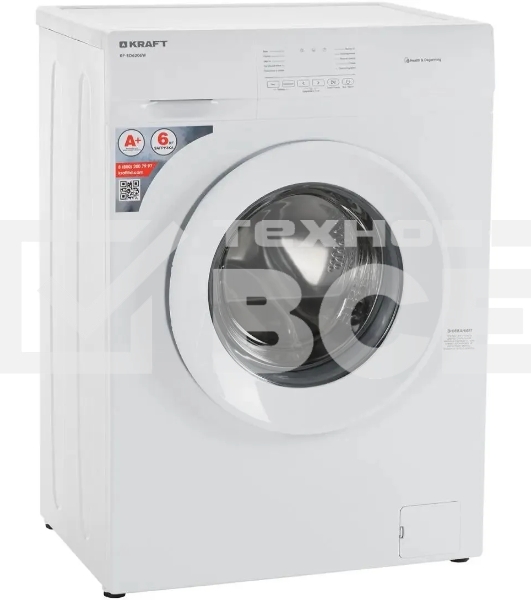 Стиральная машина Kraft KF-ED6206W белый, загрузка фронтальная 6 кг, 1000 об/мин., класс: А+