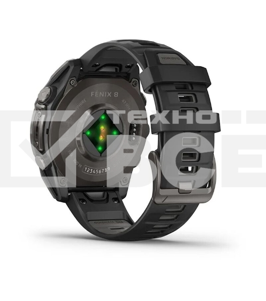 Смарт-часы Garmin Fenix 8 AMOLED Sapphire угольно-черный DLC, черный 47мм