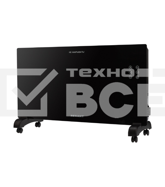 Конвектор Rexant 60-0114, черный, 2000 Вт, 15 м2, электронный термостат, Wi-Fi