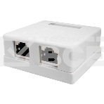 Розетка Suprlan 10-0308-1 наклад.RJ45 2 кат.5E FTP бел., фото 1