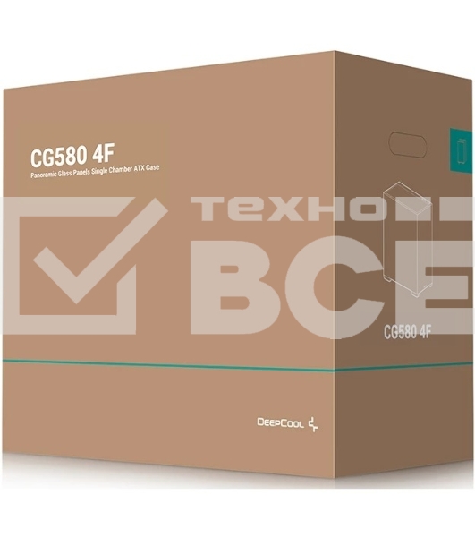 Корпус Deepcool CG580 4F черный без БП ATX 6x120mm 3x140mm 2xUSB3.0 audio bott PSU