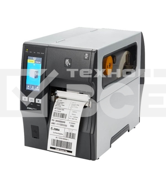 Принтер этикеток термотрансферный коммерческий Zebra TT ZT411 203 dpi, 356 мм/сек, USB, RS-232, Ethernet, USB Host, Bluetooth, серый/черный