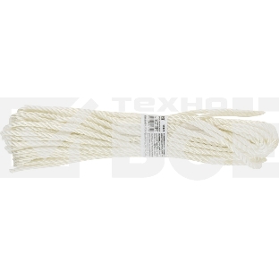 Веревка крученая капроновая Fit 68375 5 мм х 20 м, р/н= 270 кгс