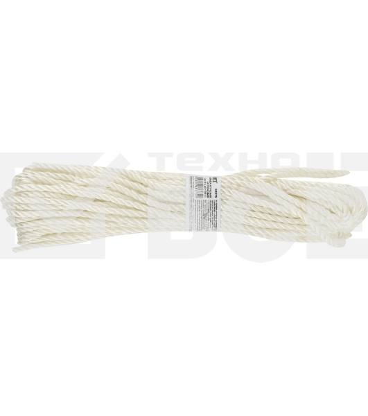 Веревка крученая капроновая Fit 68375 5 мм х 20 м, р/н= 270 кгс