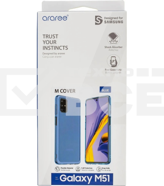 Чехол (клип-кейс) Samsung для Samsung Galaxy M51 araree M cover синий (GP-FPM515KDALR)